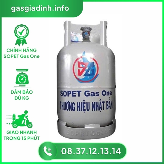 Gas Bình Sopet Gas One xám – 12Kg